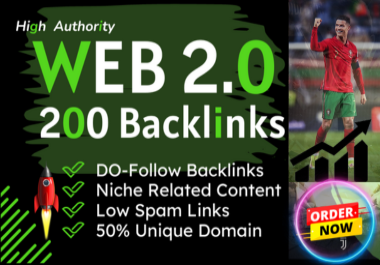 200 SEO Backlinks High-quality Do follow , Web 2.0 Backlinks