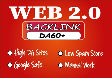 I will manually build 20 high authority web 2.0 backlinks.