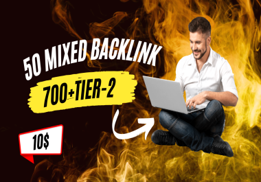 50 manual mixed backlink with 700 tier2 link