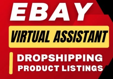 I will be your ebay virtual assistant,  ebay dropshipping virtual assistant