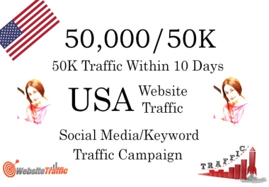 i will DRIVE 50,000+ USA TARGETED Human Traffic to your Website or Blog
