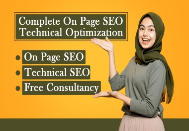 I will do modern complete on page SEO and technical optimization