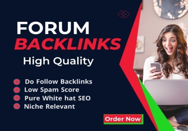 I will do 70 forum backlinks fully manual method with high quality sites