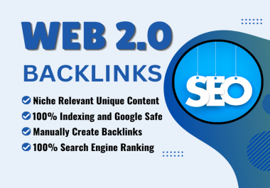 I will do 100 top of the line Web 2.0 backlinks to get more traffic