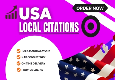 I will manually build 300 USA local citations & directory submission for local SEO and map ranking