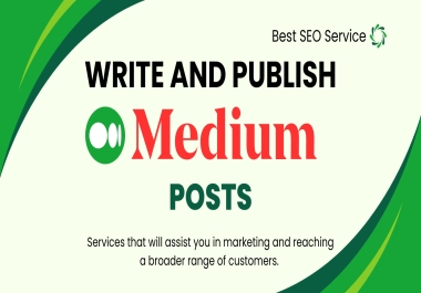 I Will Write and Publish 5 Posts on Medium. com with Permanent SEO Backlinks