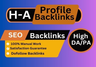 I will build 250 High Authority SEO Profile Backlinks for website Ranking.