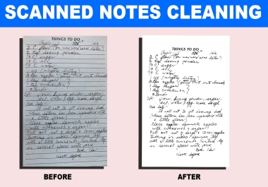 Clean old note recipe note Diary notes, songs etc