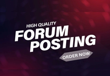 I will provide 55 dofollow forum posting backlinks on high da site
