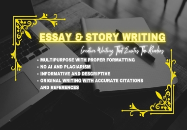 I will write essay, summary, case study, synopsis, book, story, and creative writing