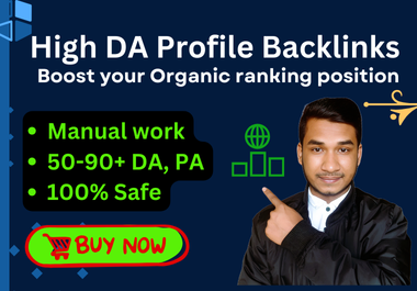 I will do 100+ Quality profile backlinks manully for organic boost ranking position