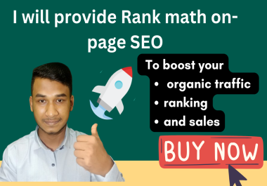I will provide rank math on page SEO to boost your organic traffic and ranking