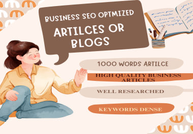 I will write SEO blogs and articles for your business that convert into Sales