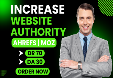 I will Increase DA and DR of your website with high authority white hat SEO backlinks