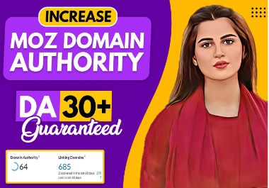 I will increase domain authority moz da 50 plus without spam score 