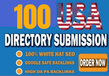 100 USA directory submission SEO backlinks