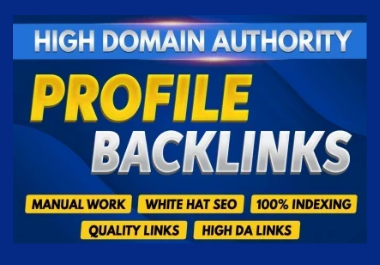 I will do 100 profile backlinks with SEO White Hat backlinks