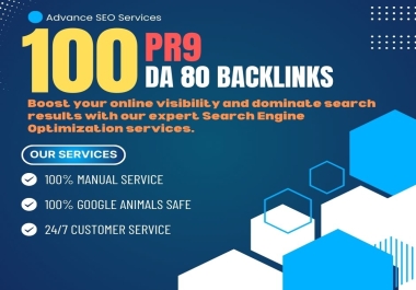 I will Create 100 PR9 profile backlinks on high DA PA sites for your websites