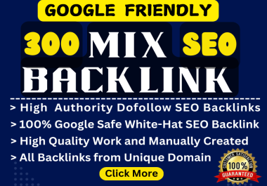 I will do manually create 300 mix backlinks Profile,  PDF,  Article post,  web2.0, Maps and some more.