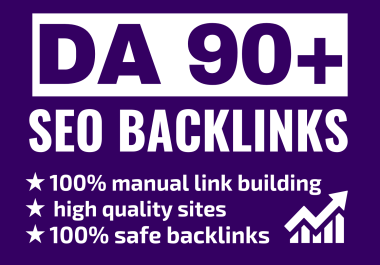 I will build 40 permanent DA 90 plus SEO backlinks