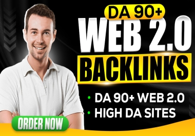 DA 90+ high quality 10 Web 2.0 link building