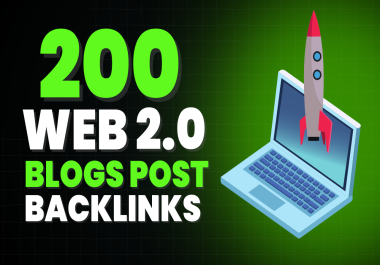 I will do 200 web 2.0 blogs post backlinks within 24 hours