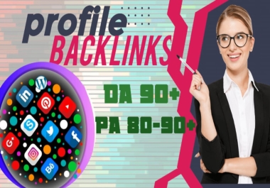 100 Google top-ranking DR, DA high-quality profile backlinks Manually SEO.