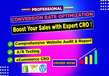 I Will Optimize Conversion Rates,  Landing Pages,  and E-commerce CRO with A/B Testing & UX Audit