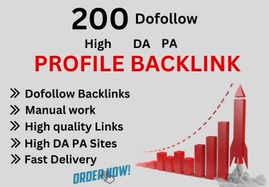 I will do 200 high da profile backlinks