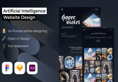 I will design a sleek, modern website for your ai startup