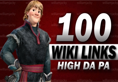 100 wiki backlinks High DA PA link building white hat SEO