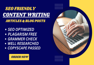 2000 Words High-Quality SEO Optimized Content Writing