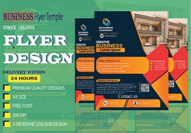 I will create a professional & Eye-catching flyer design in 24 hours for customers