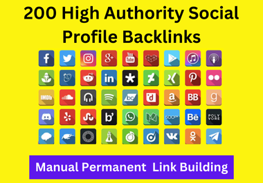200 Permanent SEO profile Link Building High DA authority site