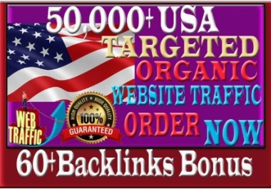 I will provide organic USA web traffic 50,  000+