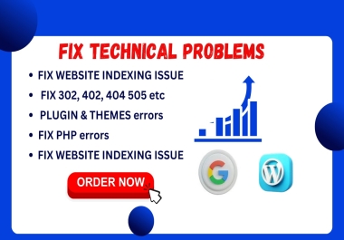 Fix Technical problems 404,  505 errors