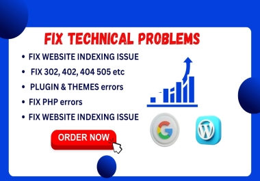 Fix Technical problems 404, 505 errors