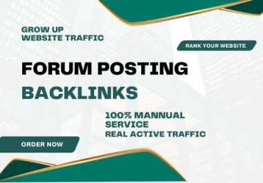 I will do approval sites 150 Forum posting link buildings with high quality authority