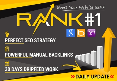 Ranking Your Website on Google first page,  30 Days SEO Backlinks Manual