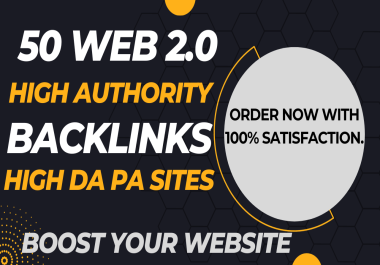 Manually Done 50 Web 2.0 Backlinks With High DA PA TF CF