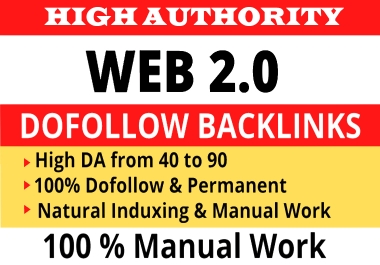 I will Build 45+ Web 2.0 Backlinks to Boost the Position of Your Website