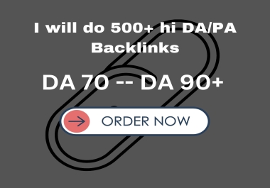 I'm here to provide a premium SEO backlink service focused on building high DA/PA links.