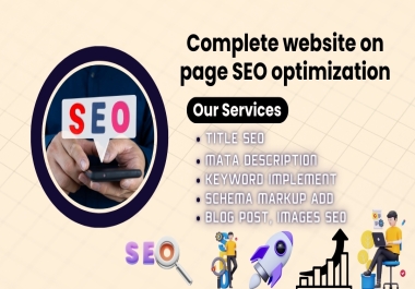 Complete website on page SEO optimization