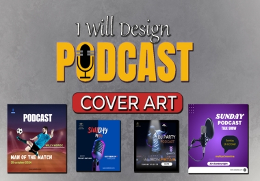 I will do design professional and amazing podcast cover art 