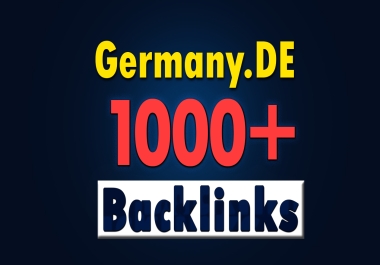 Over 1000 high-quality DE backlinks from Germany-based domains