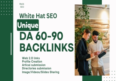 I will do manually 50 unique DA 80+ high quality da dofollow backlinks