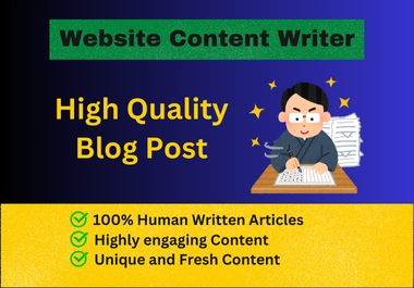 Highly Engaging and Human Written Content for Website