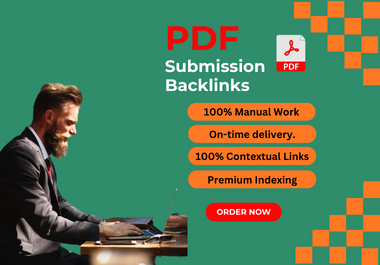 I will do 65 backlinks manual Dofollow PDF submission.