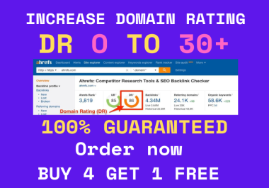 Boost Your Website's ahrefs Domain rating Get Ahrefs DR 30+ 