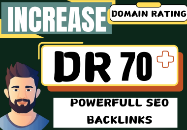 Rocket increase domain rating 70 plus with powerfull backlinks